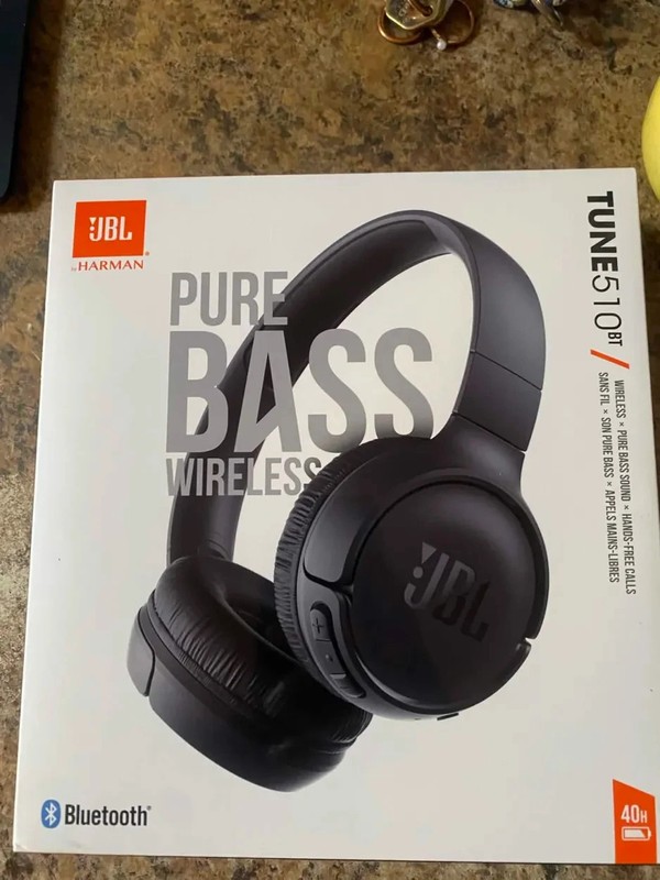 JBL T510BT Wireless Over-Ear Headphones – Black