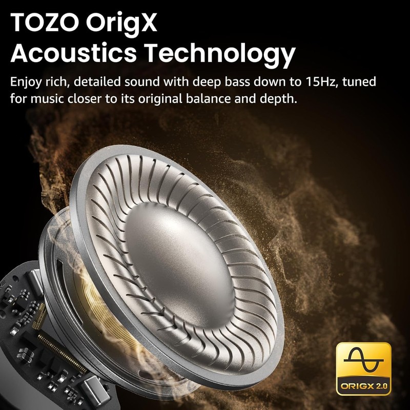 TOZO NC9 Hybrid ANC Wireless Earbuds, 6 Mics ENC Clear Call, Stereo Bass gallery