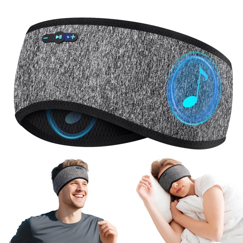 Sleep Headphones Bluetooth 6.0 Headband, 20H Playtime Headband Headphones wit…