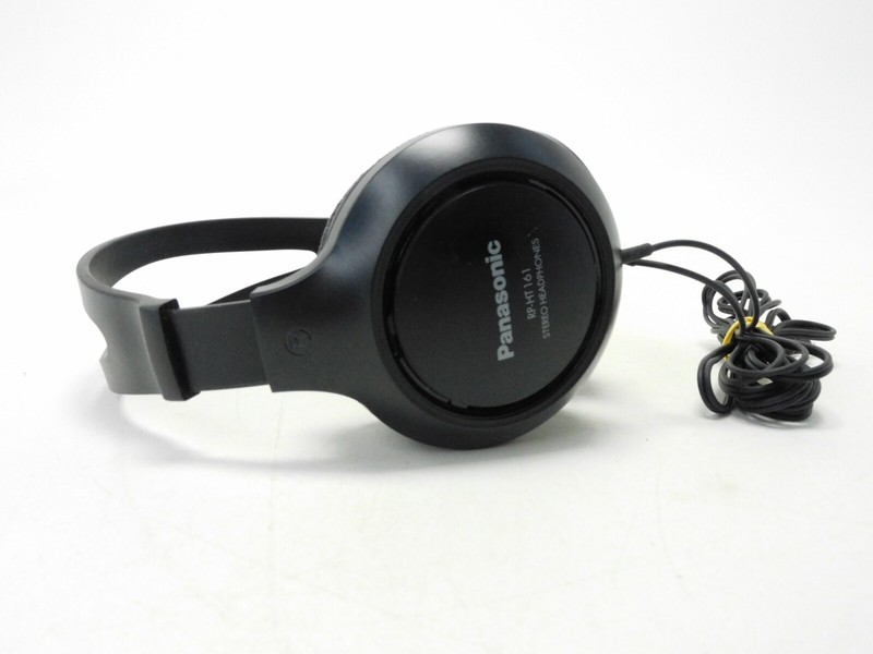 Panasonic Full-Sized, Lightweight Long-Cord Headphones – RP-HT161-K (Black)