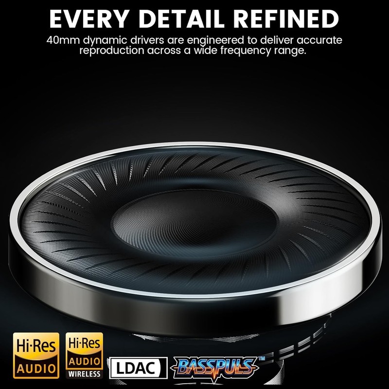 Y8+ Hybrid Noise Cancelling Headphones, 100H Playtime, Bluetooth 6.0 gallery