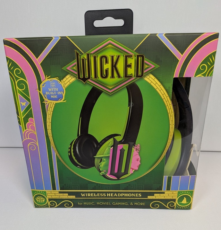 NEW Wicked Elphaba Wireless Bluetooth Headphones Built-In Mic Gaming Music gallery