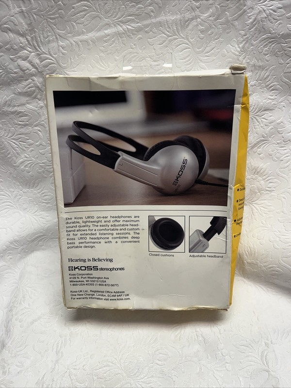 Koss UR10 On-Ear Headphones - Silver/Black gallery