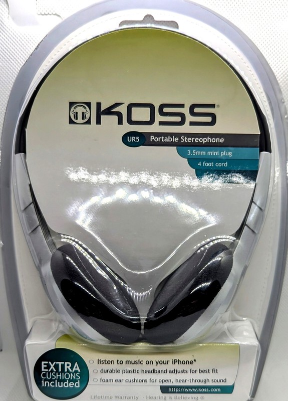 Koss UR5 Stereo Headphones with Foam Ear Cushions (Discontinued by Manufacturer)