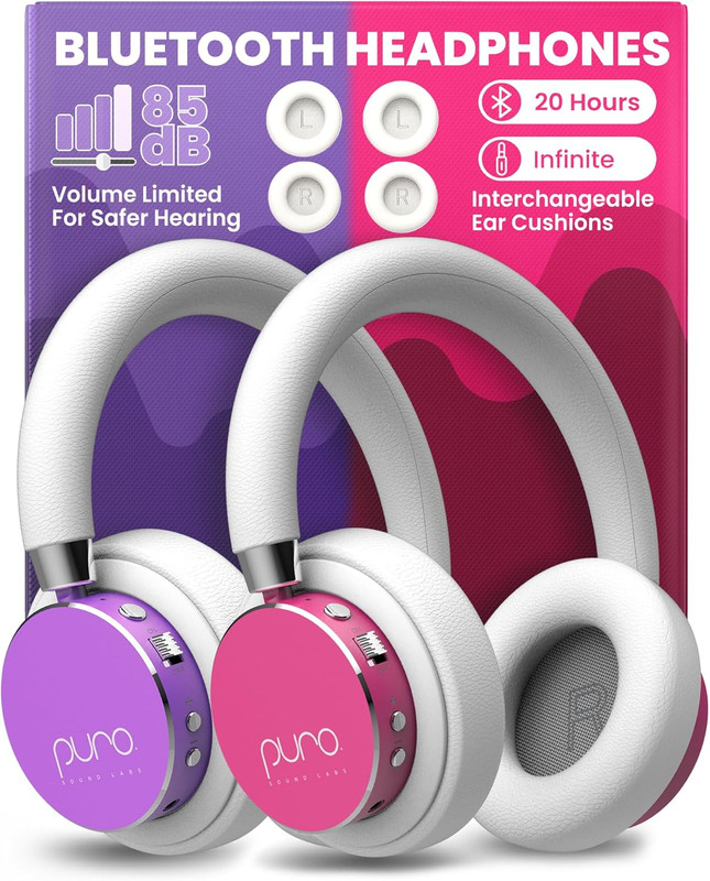 BT2200 plus Volume Limited Headphones for Kids, Bluetooth, Studio-Grade Audio, O
