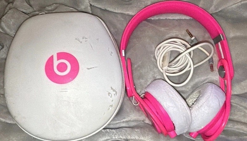 Beats by Dr. Dre Beats MIXR Over the Head DJ Wired Headphones - Pink White gallery