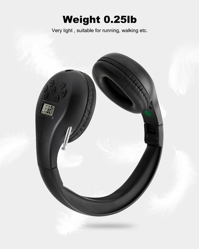 Digital FM Radio Headphones with Adjustable Headband for Outdoor Activities gallery