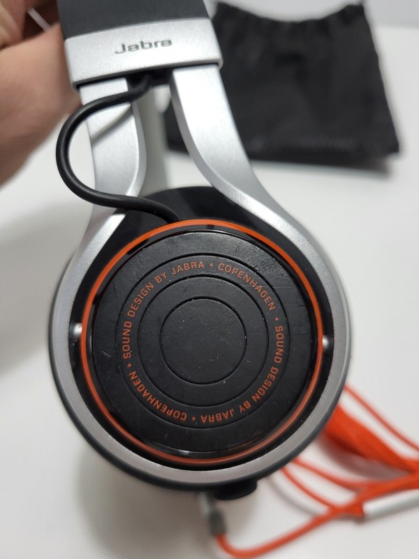 Jabra Copenhagen Wired Headphones Black/Silver/Orange Working Nice Condition gallery