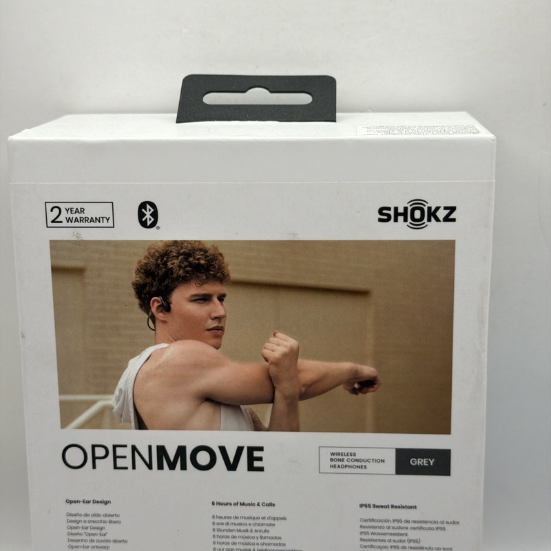 Shokz S661-ST-GY-US Open Move Bone Conduction Ear Sport Headphones, Gray gallery