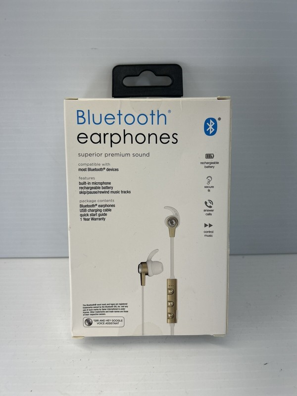 Vivitar Bluetooth Earphones Rechargeable Battery,White, Superior Sound gallery