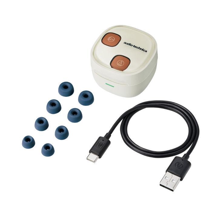 Audio-Technica ATH-SQ1TW2NC WCM White Camel Wireless Earbuds Bluetooth New gallery