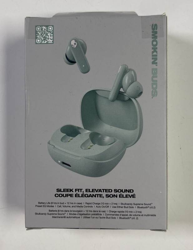 Skullcandy Smokin Buds Wireless Earbuds Bluetooth Headphones Preppy Sage A9 gallery