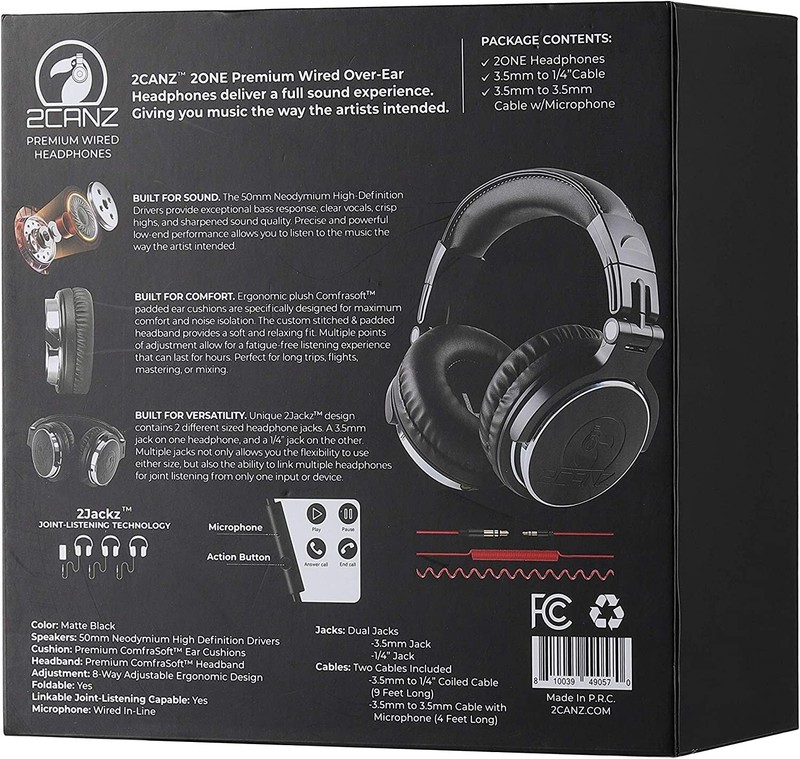 Professional DJ Headphones 50mm Neodymium Drivers Foldable 8-Way Adjust gallery