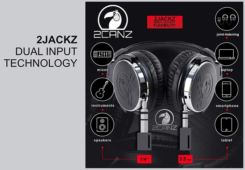 Professional DJ Headphones 50mm Neodymium Drivers Foldable 8-Way Adjust gallery