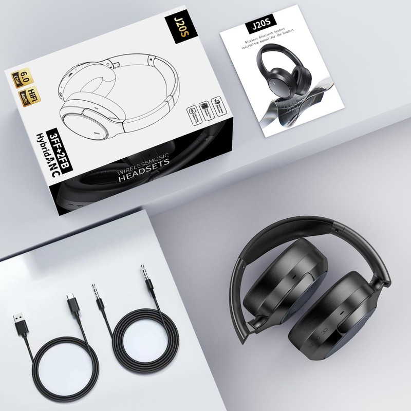 Hybrid ANC Wireless Over-Ear Headphones, 100H Playtime, Hi-Res Audio, Bluetoo... gallery