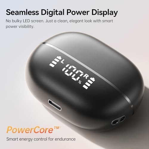 Open-Ear Bluetooth Earbuds, Clip-On Design, 45H Playtime, IP55 Waterproof, Premi gallery