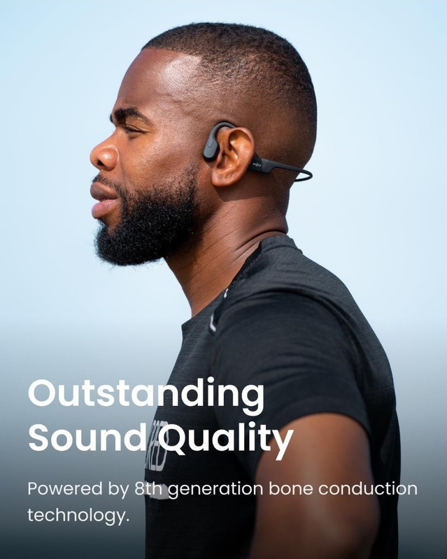 Shokz OpenRun Pro Open-Ear (Behind the Neck) Bluetooth Headphones - Black gallery