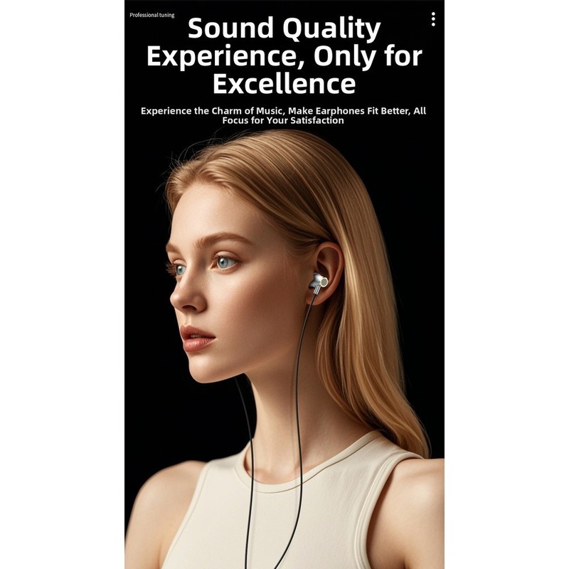 Wired Earbuds with USB C 3.5mm Connection HiFi Stereo Sound In Ear Design gallery