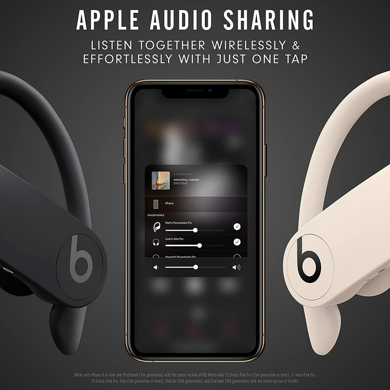 Apple H1 Chip Class 1 Powerbeats Pro Wireless Earbuds Bluetooth Headphones-BLACK gallery