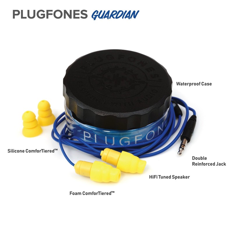Plugfones Guardian Earplug Earbud Hybrid - Noise Reduction in-Ear Headphones gallery