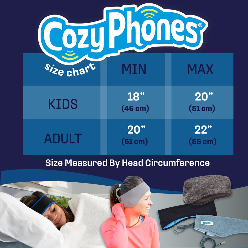 CozyPhones Sleep Headphones - Over Ear from Ultra One-Size, Blue gallery