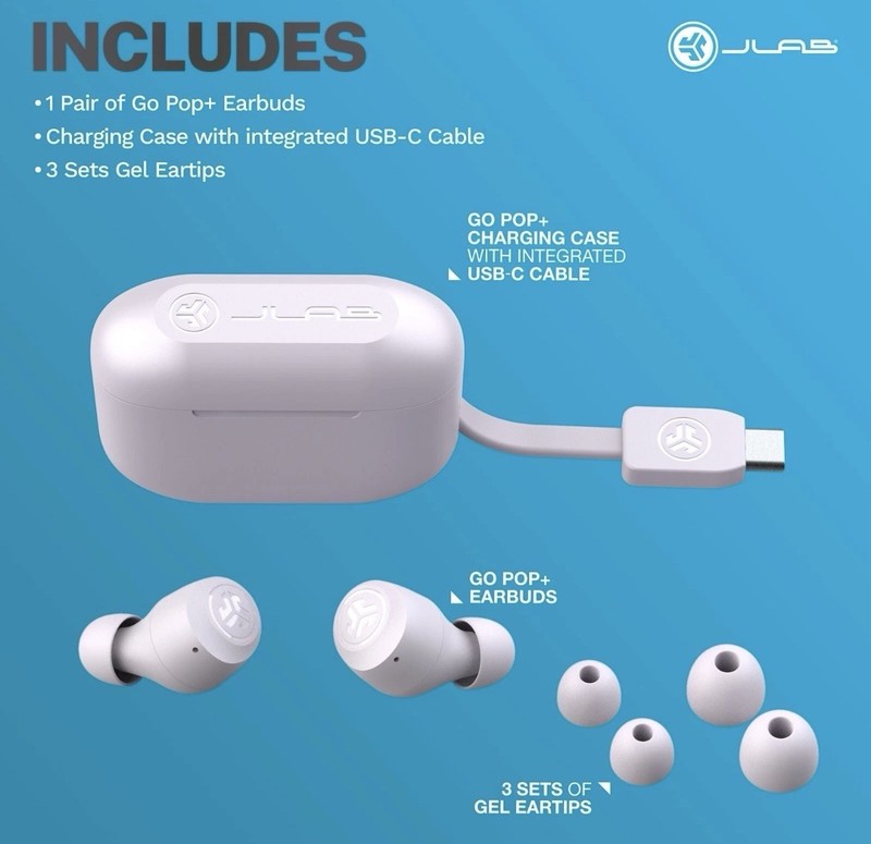 JLAB GO POP+ True Wireless EARBUDS~35+Hours Play~CUSTOM SOUND+BASS BOOST *LILAC gallery