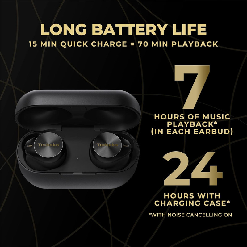 Technics EAH-AZ80-K Hi-Fi True Wireless Noise Cancelling Bluetooth Earbuds LDAC gallery