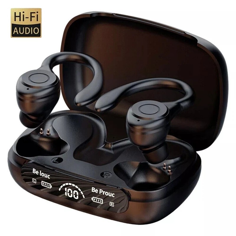 Bluetooth 5.3 TWS Sport Earbuds 160 Hours Battery Ear Hook for Running Gym