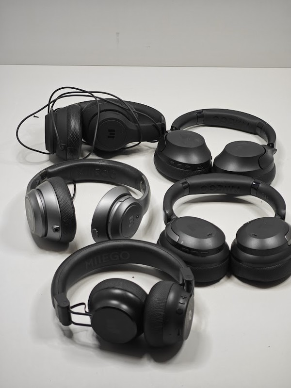 Lot of 5 Untested MIIEGO Headphones – Various Colors & Models