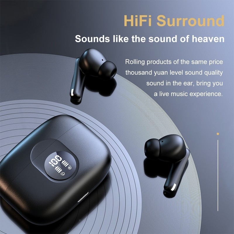 DOCK ME P91 ANC Wireless Earphone 40dB Noise Cancelling Bluetooth 5.3 Headphone gallery