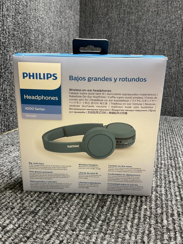 Philips 4000 Series TAH4205 - Wireless On-ear Headphones - Blue - New & Sealed! gallery