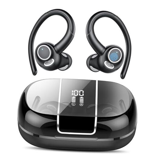 Wireless Earbuds Bluetooth 5.3 Headphones Sports, 48H Earphone with ENC Black