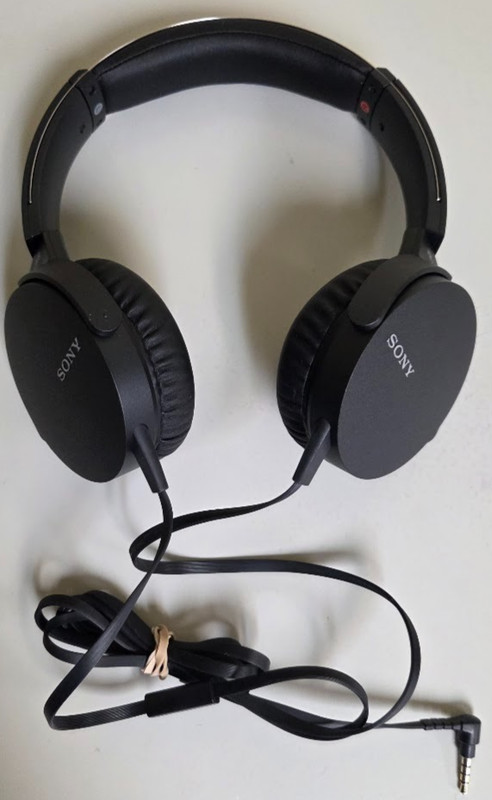 Sony MDR-XB550 Over-Ear Headband Headphones Black Double Wired Audio Headphones