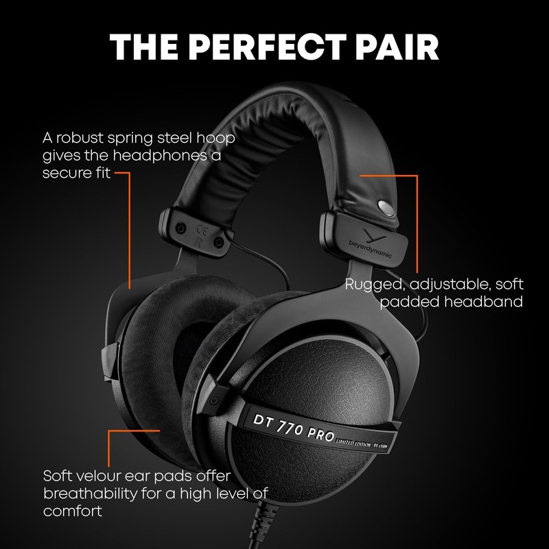 DT 770 PRO, 250 Ohm, Closed Back, Over Ear, Wired Professional Studio Headpho... gallery