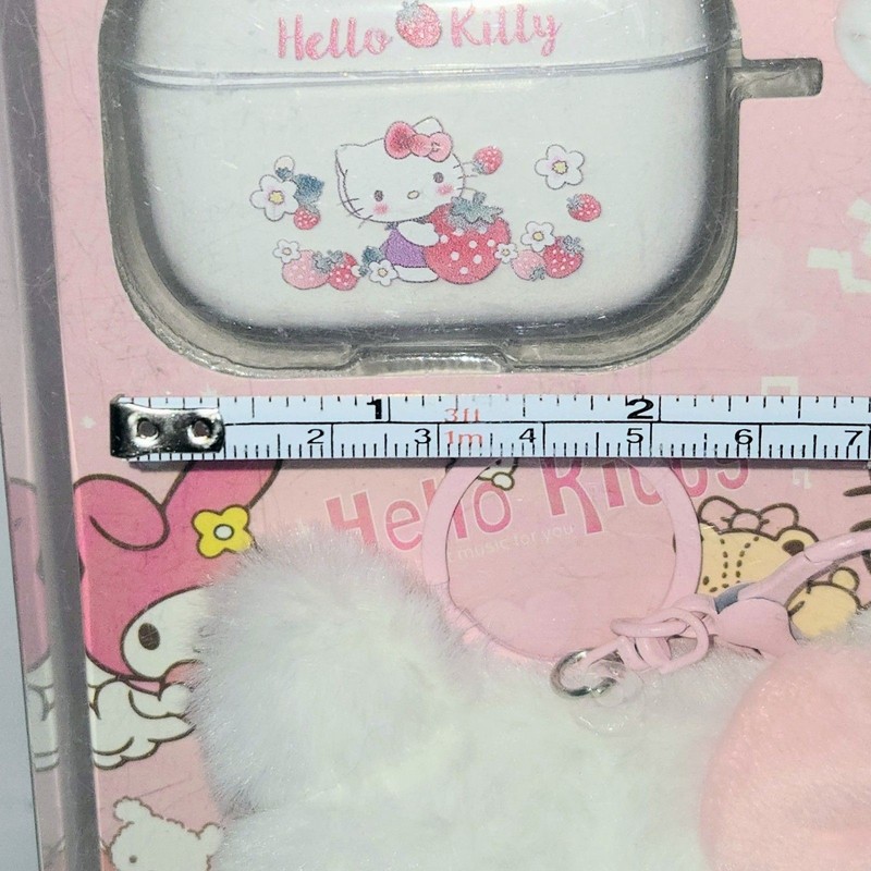 HELLO KITTY PINK WIRELESS EARPHONE SET with Case and Keychain NEW IN BOX gallery