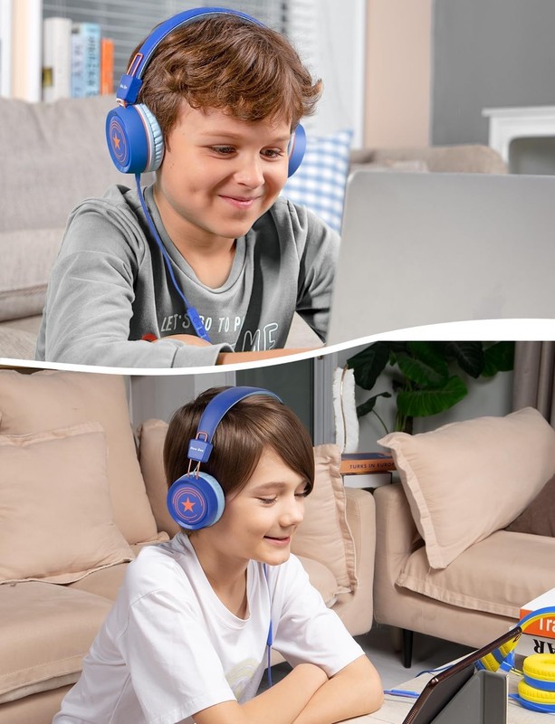 Safe Volume Kids Headphones KH20 with Microphone - Foldable & Lightweight 85dB gallery