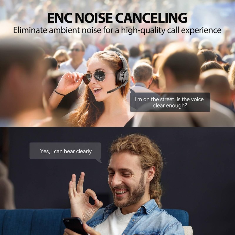 Trucker Bluetooth Headset, Stable V5.2 & USB Dongle Connection, 70h Wireless ... gallery