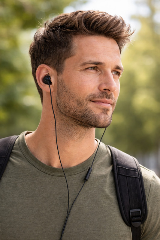 Ten Wired In-Ear Sport Earphone Earbuds Over Ear Hook Headphone 3.5mm With MIC gallery