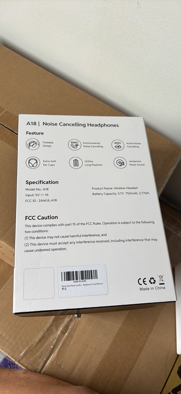 A18 Bluetooth Over-Ear Headphones Black ANC/ENC Foldable 40mm Drivers gallery