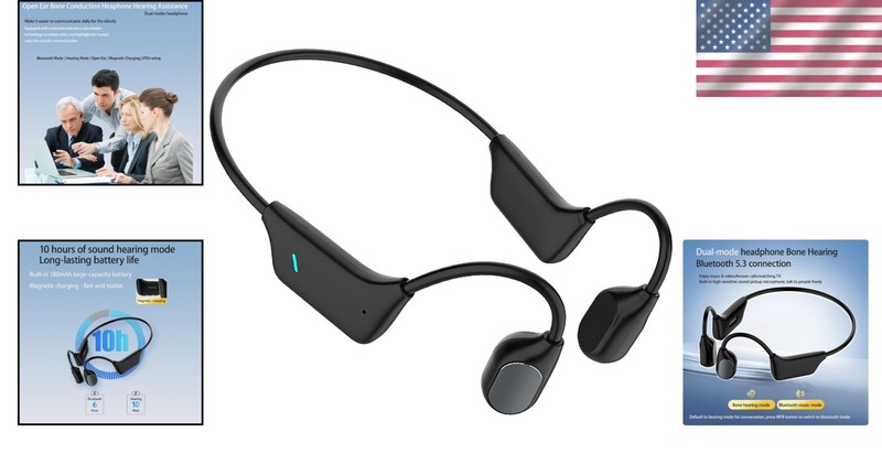 Bone Conduction Hearing Impaired Headsets, Wireless Hearing Assist Headphones... gallery