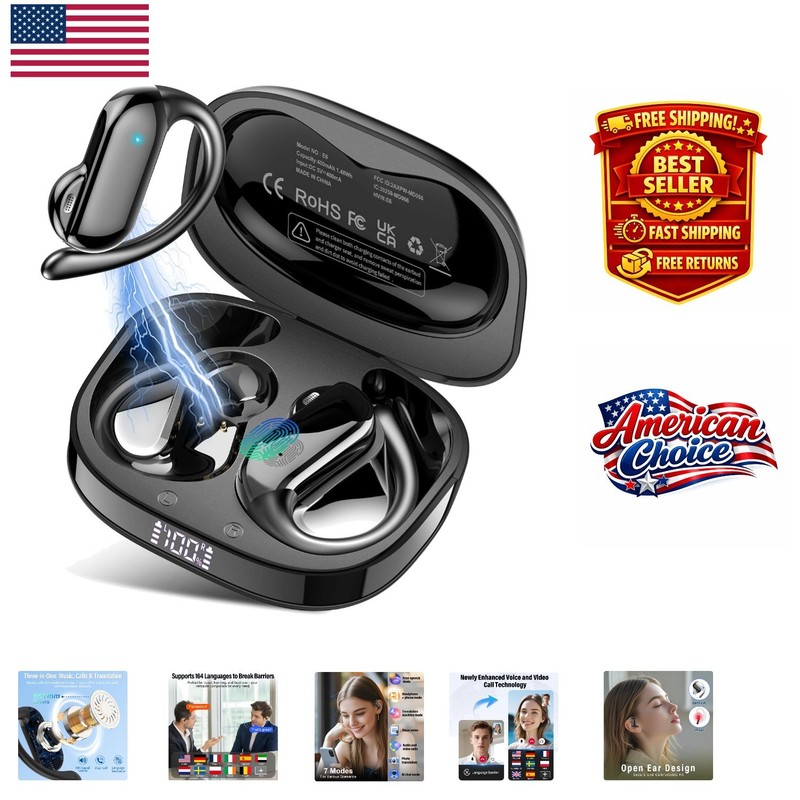 Seamless Audio & Translation Earbuds with Multi-Language Support for Travelers