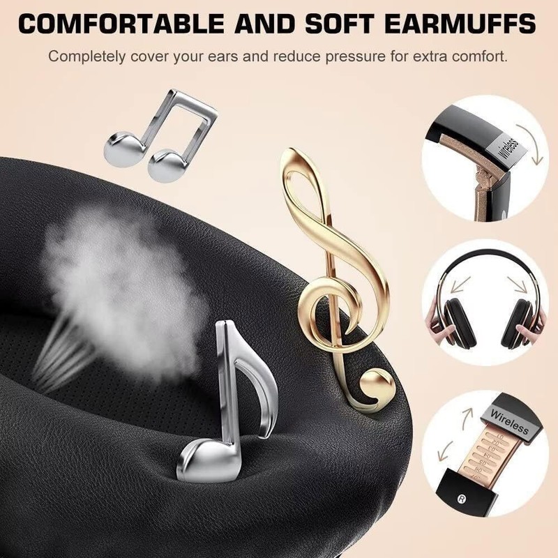 Headphones Wireless Bluetooth Noise Cancelling Stereo Earphones Over Ear Headset gallery