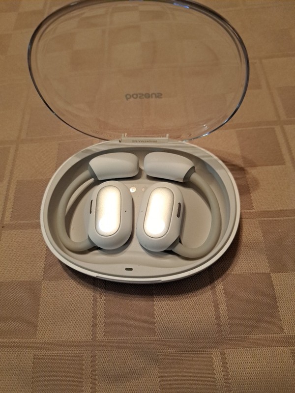 Baseus Open-Ear Headphones, Hi-Res Wireless Audio with LDAC, Rich Bass, White