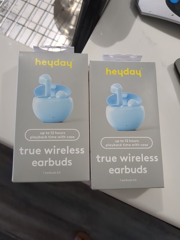 Heyday True Wireless Earbuds W/Rechargeable Case Micro USB Charging – Lot 2 Blue