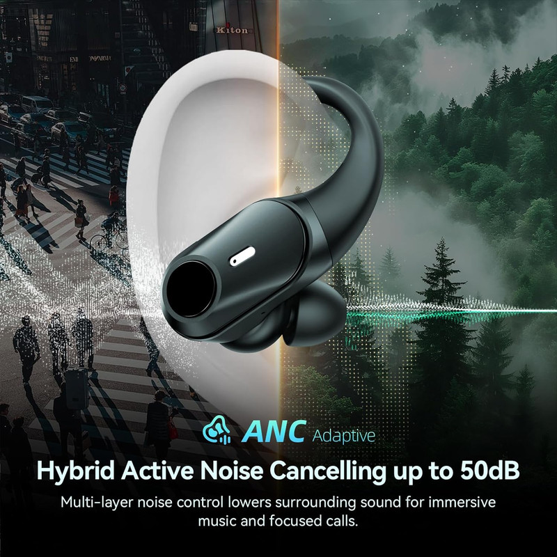 Active Noise Cancelling Ear Buds Wireless Earbuds 80H Playtime Bluetooth Headpho gallery