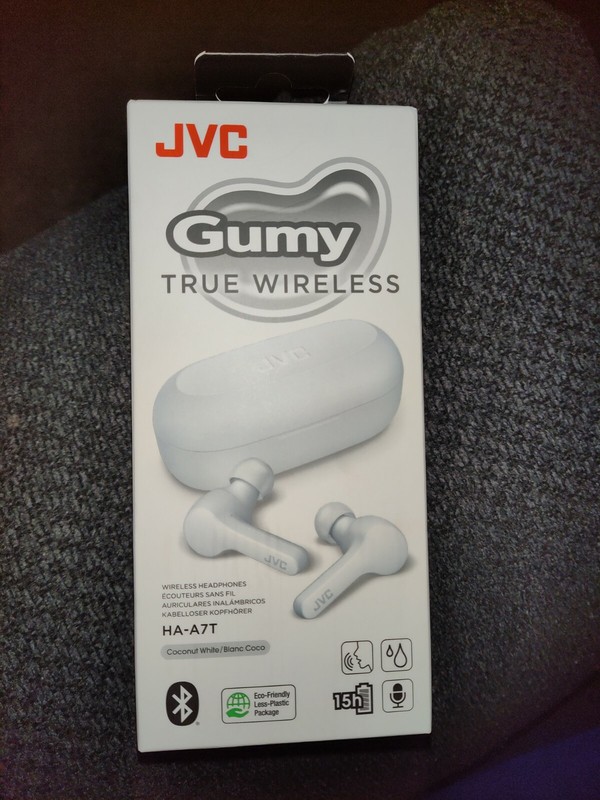 JVC Gumy True Bluetooth Wireless Headphones HA-A7T New Sealed Coconut White