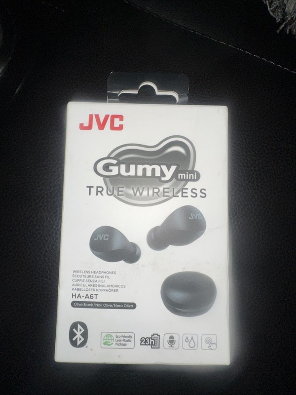 JVC Gumy HA-A6T Mini True Wireless Black Headphones New In Box