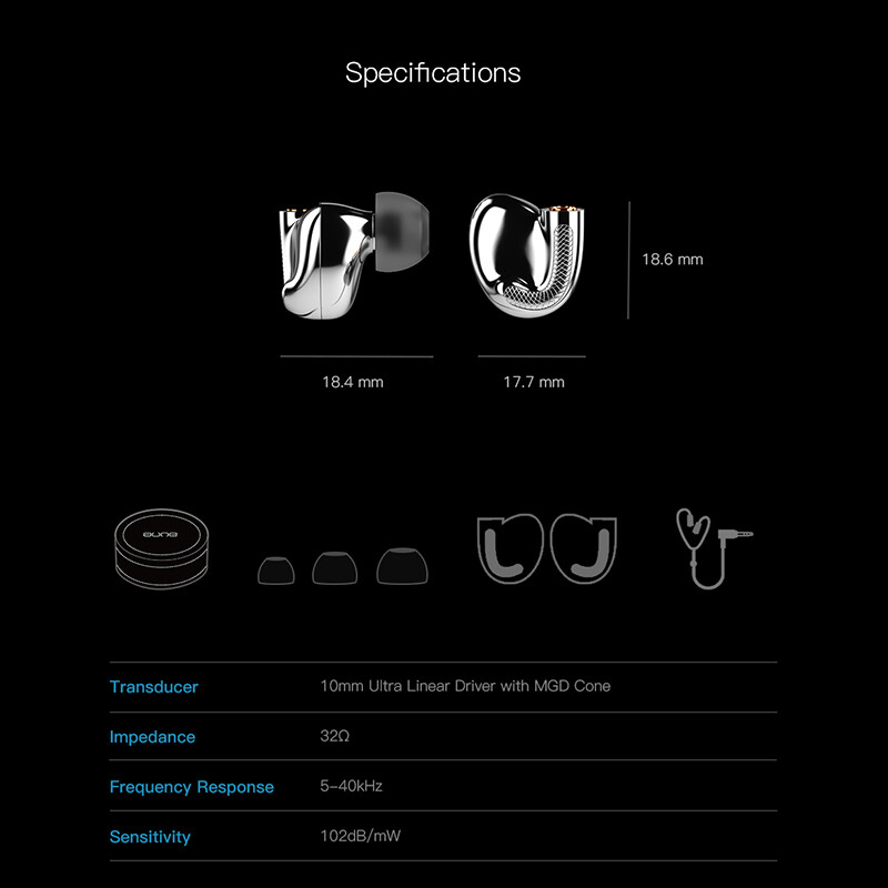 Aune Jasper 10mm Ultra Linear Magnet Driver MGD Cone In-Ear Monitors Earphones gallery