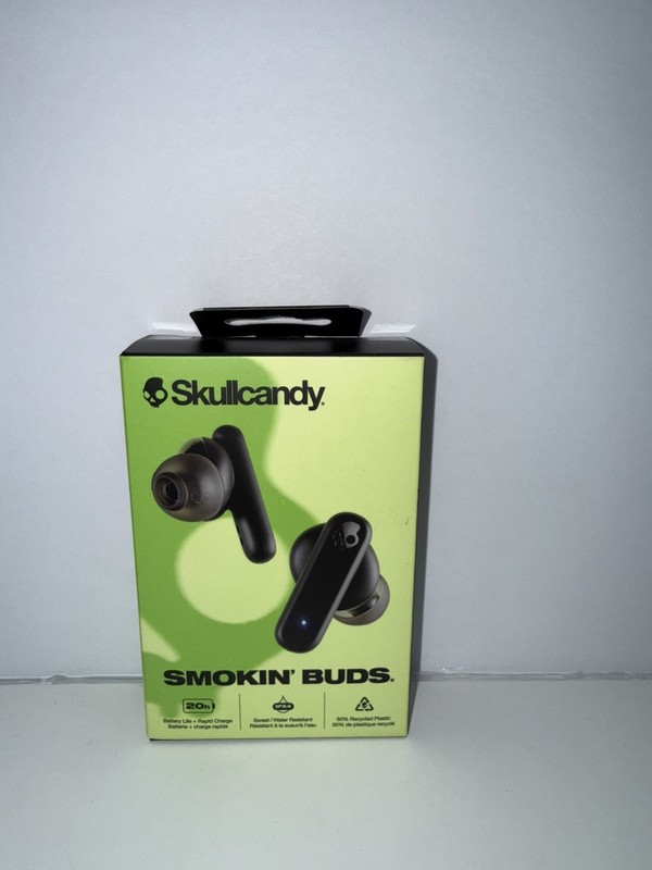 Skullcandy Smokin’ Buds Wireless In-Ear Earbuds – True Black NIB