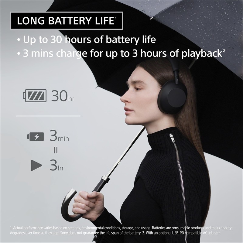 Sony WH-1000XM6 Best Wireless Noise Canceling Headphones, Black + Pro Stand Kit gallery